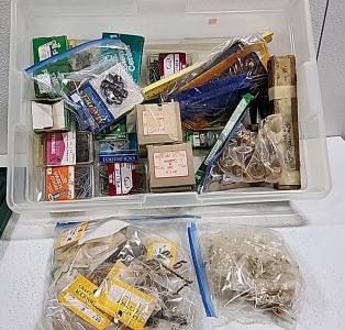 Assortment of Screws, Rulers, and Stencils