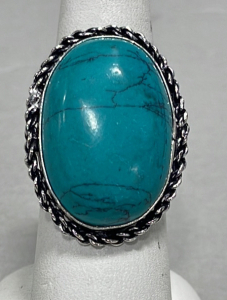(1) Turquoise .925 Ladies Fashion Ring Size 8
