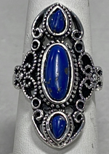 (1) Blue Lapis Lazuli .925 Ladies Fashion Ring Size 7