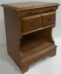 Wooden Side Table With Drawer And Inner Shelf