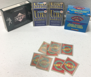(2) Fleer Ultra &lsquo;91 Baseball Card Decks , Baseball Upper Deck Cards, 1986 Baseball Trivia Cards