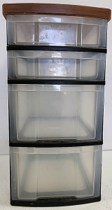 Plastic Clear 4 Drawer Storage Container