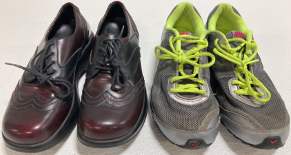(2) Women&rsquo;s Shoes Size 7.5: Dansko Oxford Style Shoes, Nike Sneakers
