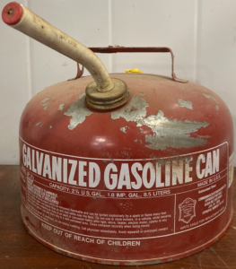 Galvanized Gasoline Can