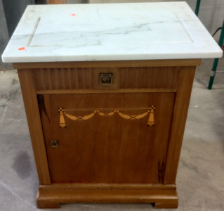 28" x 18" x 18" Vintage Cabinet With Granite Top