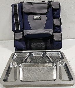 Stadium Seat/Cooler, Metal Lunch Tray