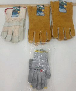 (2) Pairs Of Liberty Glove And Safety Leather Welding Gloves Size Medium (1) Pair of Liberty Glove And Safety Leather Work Gloves Size Medium (1) Pair Of Frog Grip Size XS Gloves