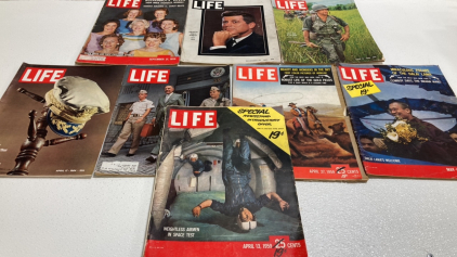 (8) Vintage LIFE Magazines