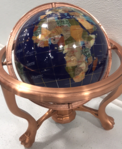 Gemstone Inlaid Globe