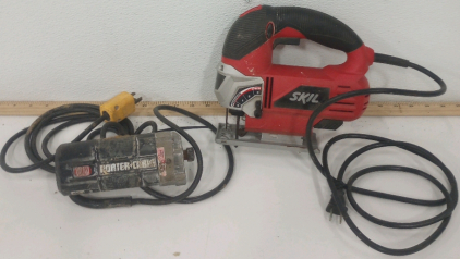 (1) Skil Variable Speed Electric Jigsaw (1) Porter Cable Zip type Multi Tool