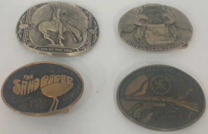 (1) End Of The Trail Belt Buckle (1) NRA Guns Of John Wayne Belt Buckle (1) The Sandpiper Belt Buckle (1) Fraternal Order Of Eagles Belt Buckle