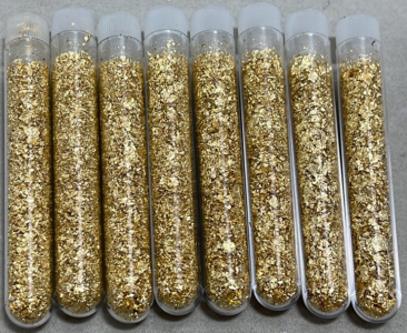 (8) Bottles Of Gold Flake/Leaf Gold