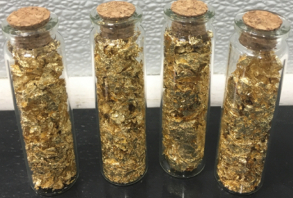 (4) Vials Of Gold Flakes