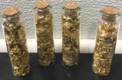 (4) Vials Of Gold Flakes