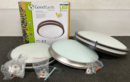 (3) Good Earth LED Ceiling Fixtures