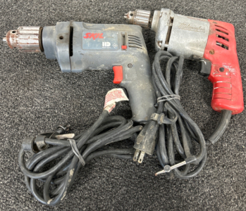 (2) Drills: Skil Heavy Duty Drill and Milwaukee 1/4” Drill