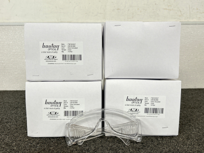 (4) Boxes of Bouton Optical Safety Glasses (48 Pairs Total)