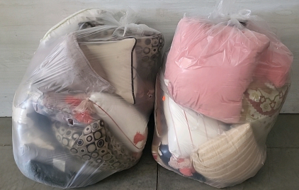 (2) Bags of Decorative Throw Pillows