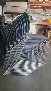 (16) Plastic Chairs with Metal Legs