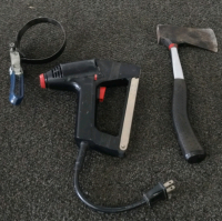 Hatchet, Nail Gun, Wrench