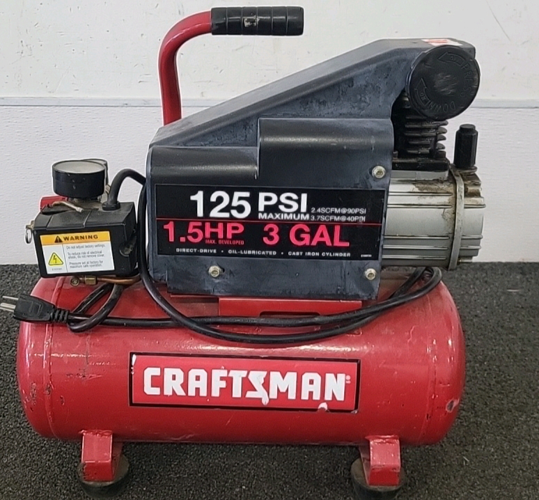 Working Craftsman 125 PSI 3 Gallon Air Compressor