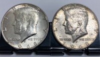 (2) 1968 40% Silver Kennedy Half Dollars- Verified Authentic