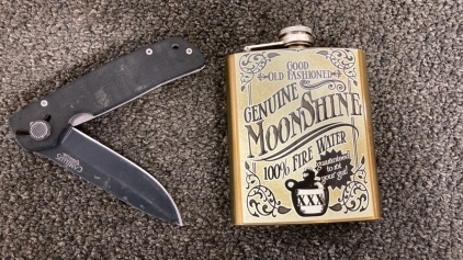 Pocket Knife & Flask