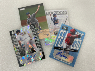 (4) Autographed Baseball Cards