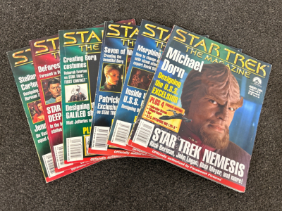 (6) Star Trek Magazines- Out of Print