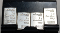 (4) One Gram .999 Fine Silver Bars— Verified Authentic