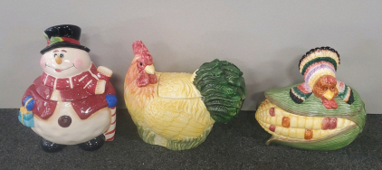 (3) Seasonal Cookie Jars