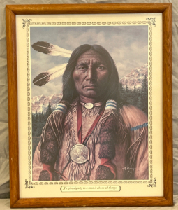 16&rdquo;x 20&rdquo; Framed Native American Wall Art