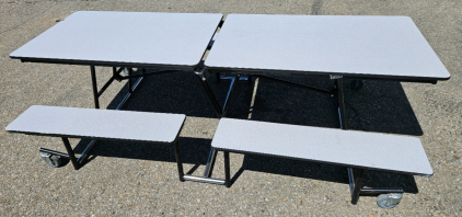 Roll-Away Cafeteria Table