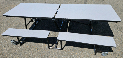 Roll-Away Cafeteria Table