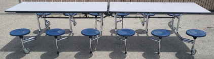 Roll-Away Cafeteria Table