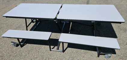 Roll-Away Cafeteria Table