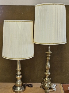 Working Brass 3way Table Lamps 32" & 38"