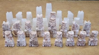 Carved Marble Chess Set