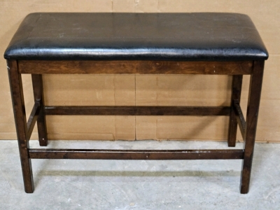 Leather Cloth Padded Bench 36x17x25