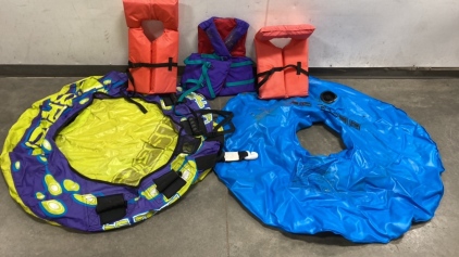 Inflatable w/Cover & Life Vests
