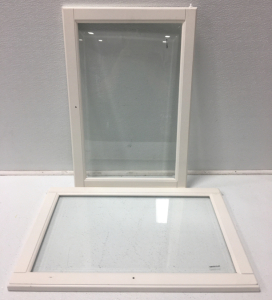(2) Wood Framed Windows