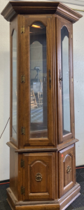 Vintage Wooden Curio Cabinet Display Case