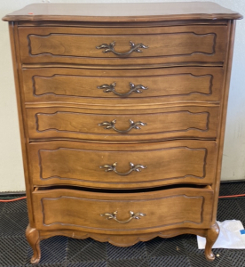 47&rdquo;x19&rdquo; 5 Drawer Basset Furniture Wooden Dresser