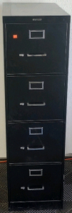 Anderson Hickey Co. Black Metal 4- Drawer Filing cabinet