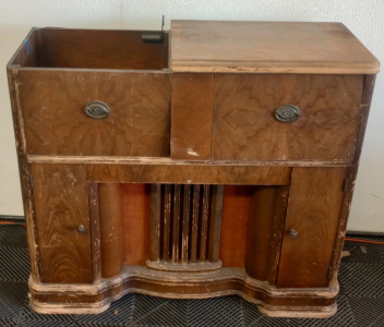 Antique Record Player Wooden Cabinet