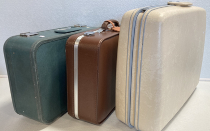 (3) Vintage Hardshell Suitcases