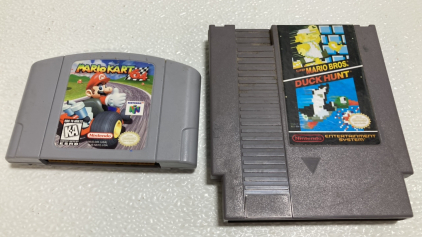 Mario Kart 64 Cartridge, Super Mario Bros Duck Hunt