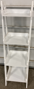 White Tiered Floor Shelf