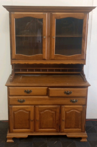 Vintage 2-Piece Wood Hutch