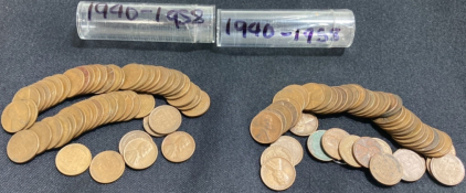 (2) Sets of 1940-1958 Wheat Pennies
